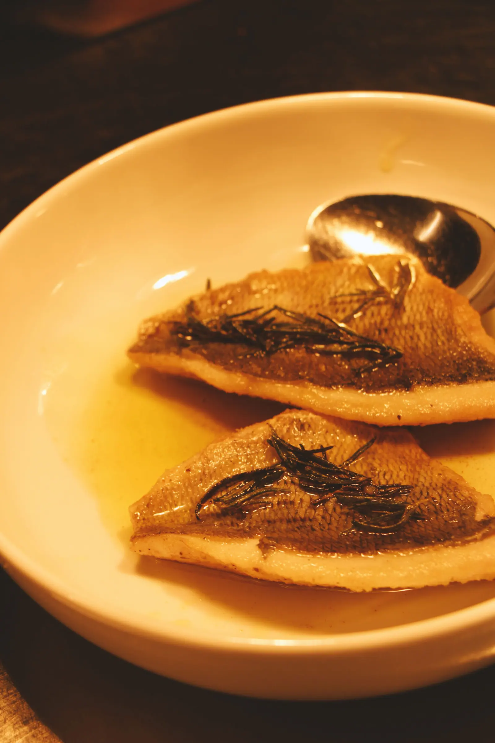 Red mullet fillets in savoro sauce